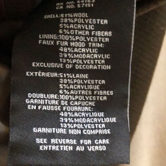 Cole Haan Women's Signature Hooded Wool Duffle Coat Brown/Loden Size 4 NWT - Picture 5 of 9